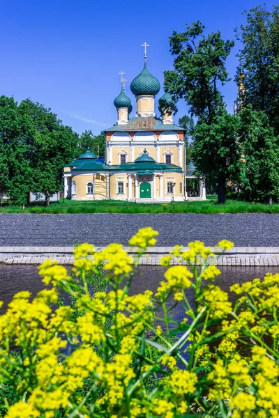 Russia Uglich Church Nativity John Baptist Volga Church Grass — Stock Photo, Image