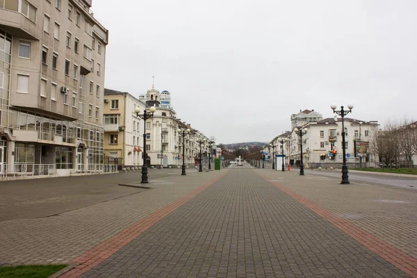 Rusia Novorossiysk 2017 Caminata Por Ciudad Visita Turística Ciudad Arquitectura — Foto de Stock