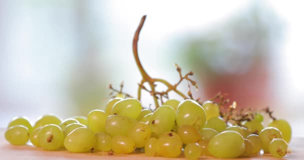 Male hand taking grapes — Stock Video