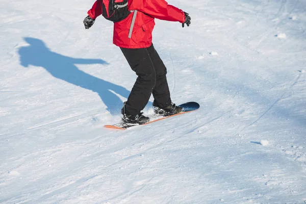 Activité Sportive Hiver Homme Méconnaissable Snowboard — Photo