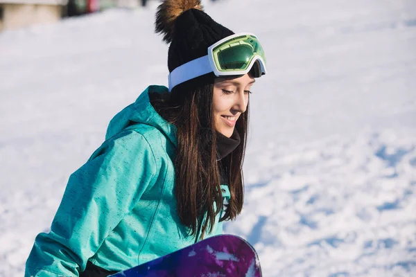Ocio Invierno Concepto Deportivo Snowboarder Persona Subir Con Tabla —  Fotos de Stock