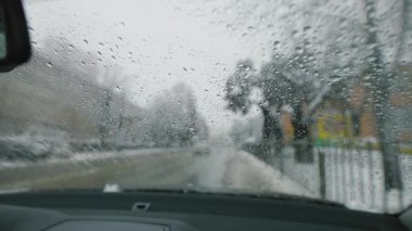 Ön cam silecekleri claaning araba pencere, kış