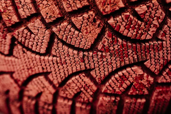 Color Rojo Viejo Coche Neumático Textura — Foto de Stock