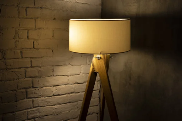 Old lamp in the room corner