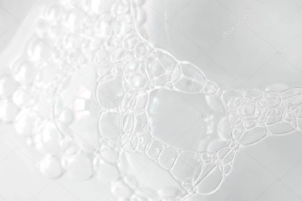 Foam transparent texture, soap bubbles