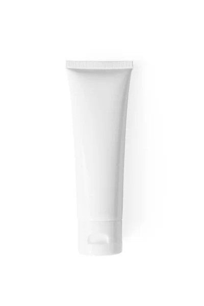 Moisturizer Hand Cream White Plastic Tube Mockup Isolated White Background — Stock Photo, Image