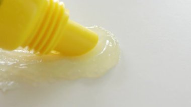 Transparent lip balm smear stroke skincare beauty product texture macro