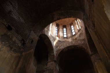 Kafkas Arnavutluk Tapınağı, Gakh şehrinde. 7. yüzyıl Kurmuk Tapınağı. Gakh şehri. Azerbaycan.