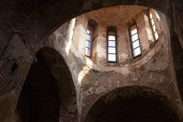 City of Gakh. Azerbaijan. 11.24.2022. Temple of Caucasian Albania in the city of Gakh. Temple of Kurmuk 7th century.