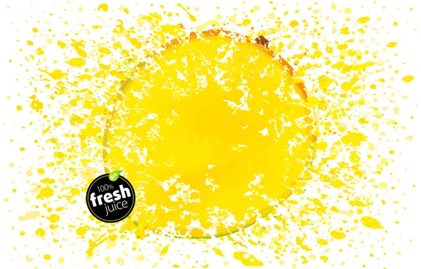 Halve mango met abstracte splash van smakelijk SAP. Explosie van rijpe zomer tropisch in een cocktail met exotisch sappig fruit. Lay-out ontwerp gemaakt van vers dessert op witte achtergrond. EPS-illustratie Rechtenvrije Stockillustraties