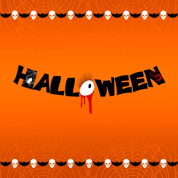 Set Halloween Feliz Halloween Letras Tarjeta Vacaciones Invitación Una Fiesta —  Fotos de Stock