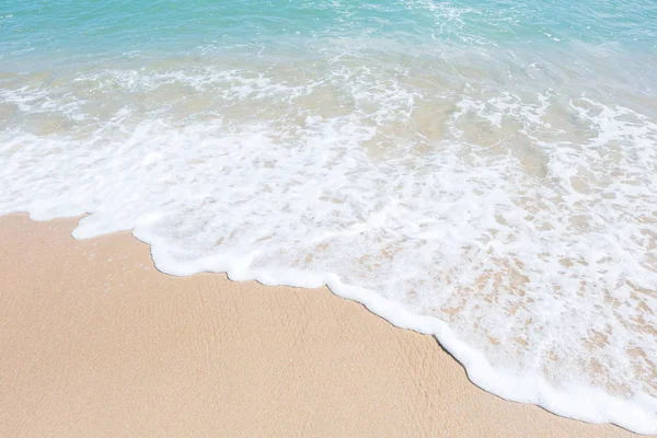 Hdr Bild Havet Med Våg Och Vit Sand Sommardag Thailand — Stockfoto