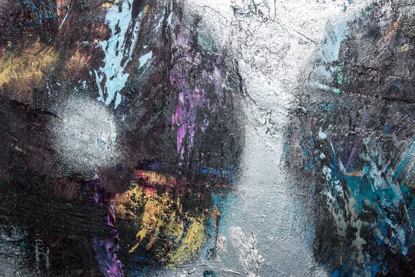 Yağlıboya soyutlama. Tuğla duvar. Arka plan. Doku.