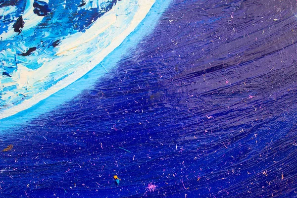 Oljemålning Abstraktion Molnigt Himmel Bakgrund Textur — Stockfoto