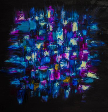 Yağlıboya soyutlama siyah bir arka plan üzerinde. Arka plan. Doku.