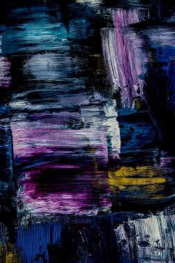 Yağlıboya soyutlama siyah bir arka plan üzerinde. Arka plan. Doku.