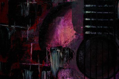 Soyut yağlıboya. Madde. Kırmızı Gitar. Güzel yağlıboya. Arka plan, doku.