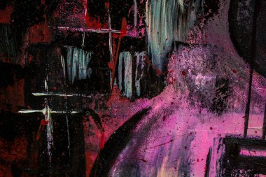 Soyut yağlıboya. Madde. Kırmızı Gitar. Güzel yağlıboya. Arka plan, doku.