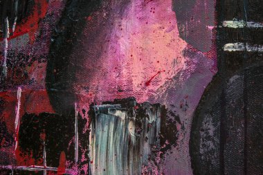 Soyut yağlıboya. Madde. Kırmızı Gitar. Güzel yağlıboya. Arka plan, doku.