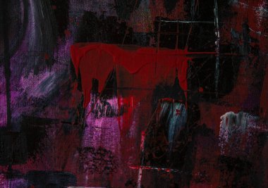 Soyut yağlıboya. Gitar. Kırmızı Gitar. Arka plan, doku.