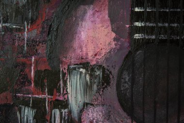 Soyut yağlıboya. Gitar. Kırmızı Gitar. Arka plan, doku.