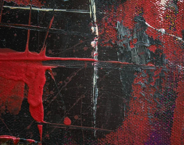 Abstrakt Oljemålning Artikel Röd Gitarr Vacker Oljemålning Bakgrund Textur — Stockfoto