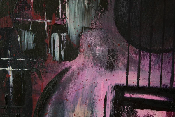 Soyut yağlıboya. Gitar. Kırmızı Gitar. Arka plan, doku.