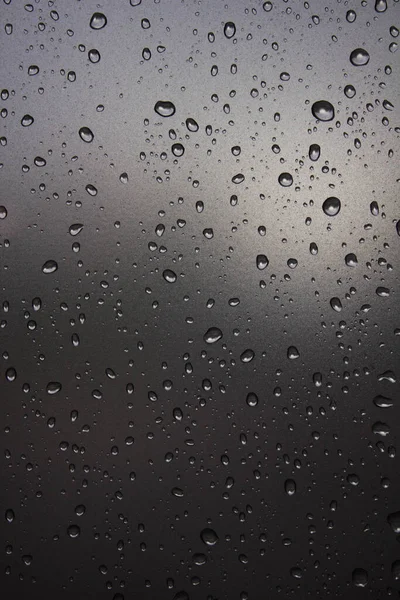 Капли Дождя Стакан Капли Дождя Фоне Неба Фон Текстура — стоковое фото