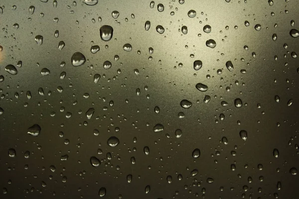 Esőcseppek Üvegen Esőcseppek Égi Háttérben Háttér Textúra — Stock Fotó