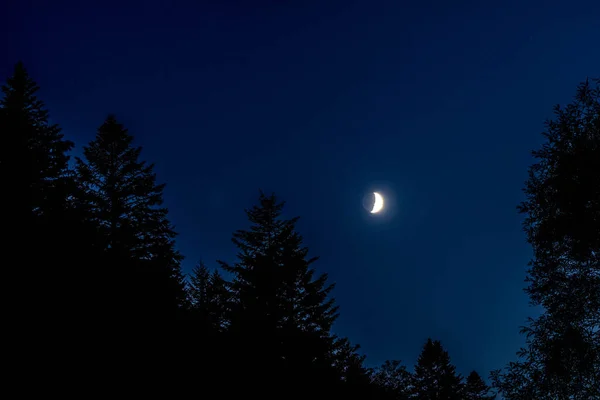 Luna Contra Cielo Contexto —  Fotos de Stock