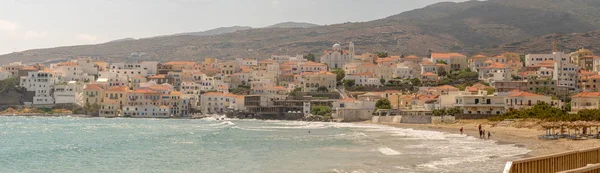 Панорамный Вид Город Андрос Острове Андрос Греции — стоковое фото