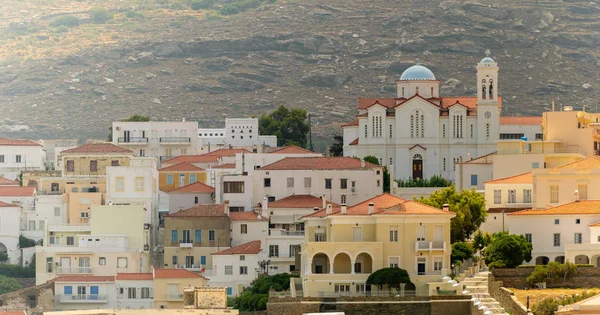 Lokalny Kościół Andros Town Andros Wyspa Grecji — Zdjęcie stockowe