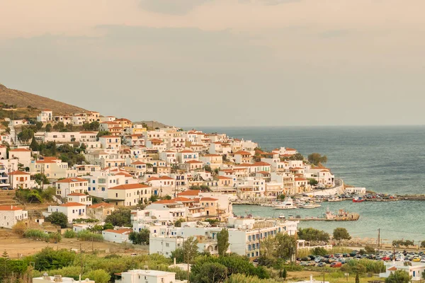 Batsi Pueblo Isla Andros Grecia Hermoso Destino Turístico — Foto de Stock