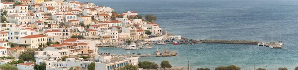 Yunanistan Andros Island Batsi Köyü Panoramik Görünüm — Stok fotoğraf