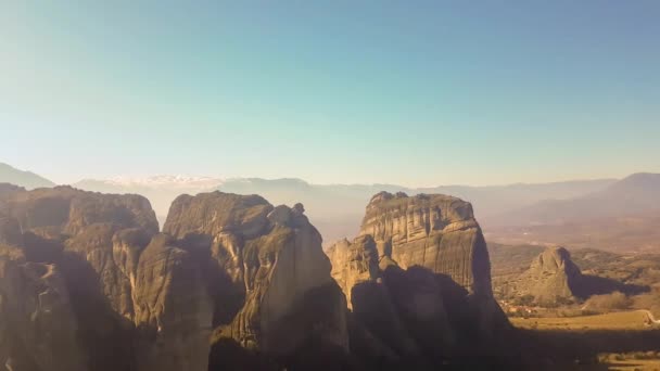 Метеори Греції Красивий Напрямок Подорожі — стокове відео