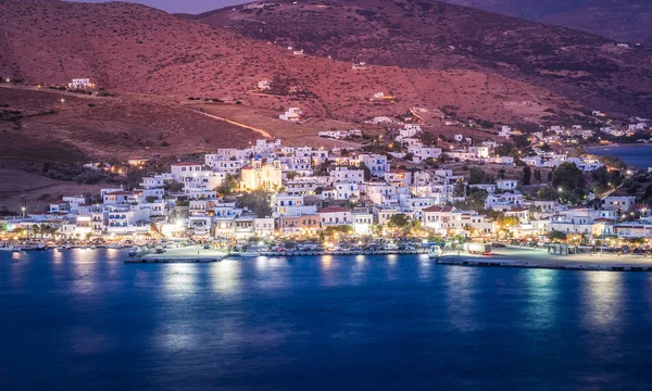 Porto Gavrio Sull Isola Andros Grecia — Foto Stock