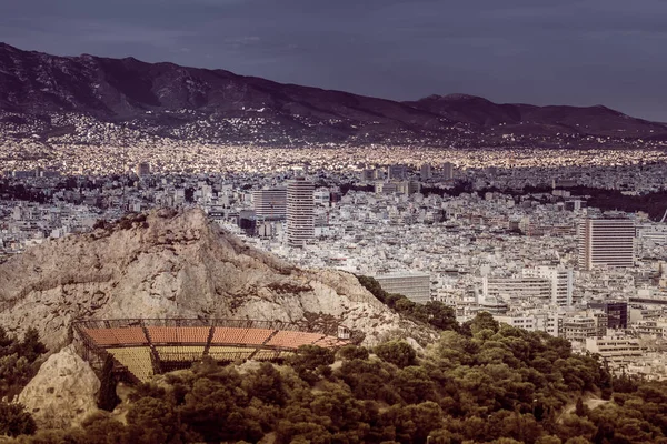 Ancient Theatre Lycabettus Historical Touristic Destination Greece — Stock Photo, Image