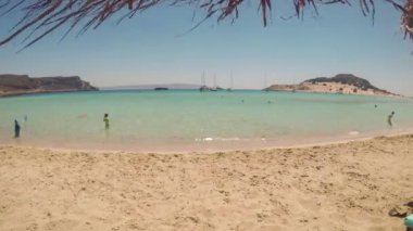 Yunanistan 'ın Elafonisos adasındaki Simos plajı zaman aşımı.