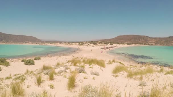 Playa Simos Isla Elafonisos Grecia Vista Del Paisaje — Vídeo de stock