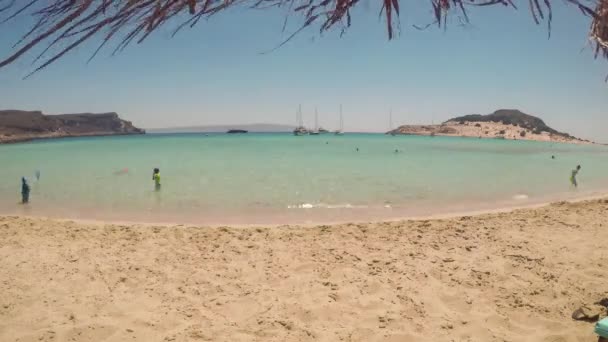 Playa Simos Isla Elafonisos Grecia Time Lapse — Vídeo de stock
