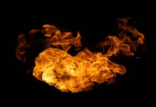 Fire Burning Flame Explosive Fireball Isolated Dark Background Abstract Graphic — Stock Photo, Image
