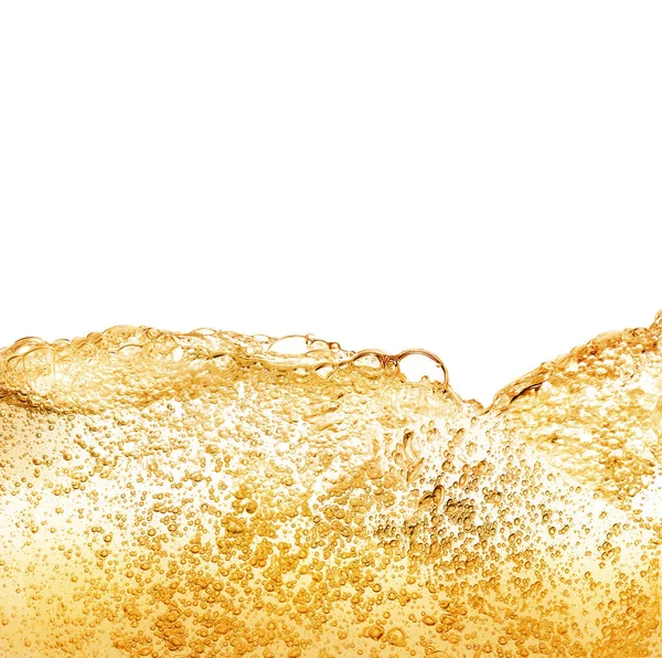 Χρυσό Υγρό Ρόφημα Και Φούσκα Έννοια Της Μπύρα Σερβίρεται — Φωτογραφία Αρχείου