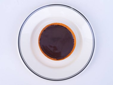 Çikolatalı Tart tatlı üstten görünüm