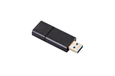 USB Sürücüsü veya USB Flash Beyaz Arkaplanda izole edildi