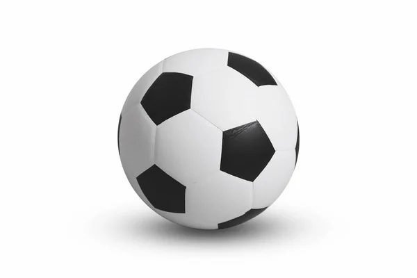 Pallone Calcio Isolato Con Percorso Ritaglio — Foto Stock