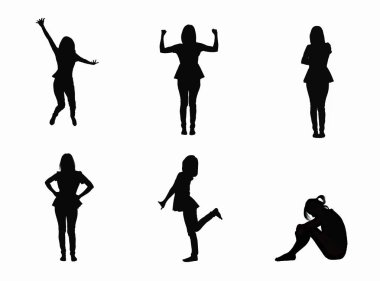 Beyaz arka plan üzerinde izole kadın çekici vücut kümesi.