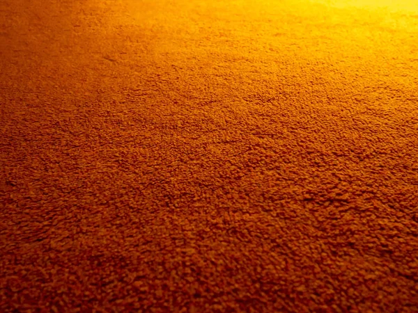 Koberec Oranžový Koberec Podlaze Žlutým Světlem Pro Tapetu Pozadí Selektivní — Stock fotografie