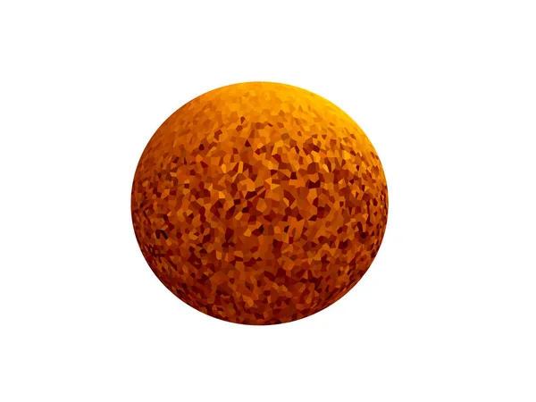 Orange Brown Yellow Color Abstract Polygon Circle — Stock Photo, Image