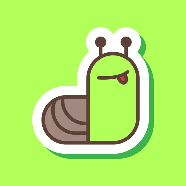 Snail sticker emoji — Stock Vector