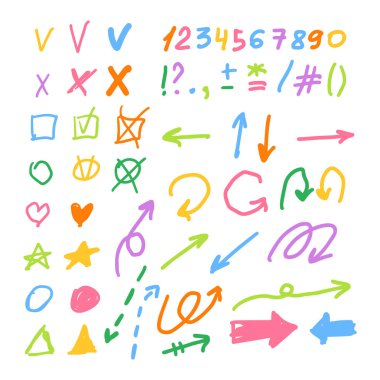 İşaret stili elle çizilmiş ayarla